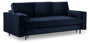 Plavi baršunasti kauč na razvlačenje Milo Casa Santo