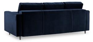 Plavi baršunasti kauč na razvlačenje Milo Casa Santo