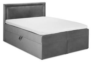 Sivi bračni krevet baršuna Mazzini Beds Mimicry, 160 x 200 cm