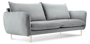 Svijetlosiva baršunasta sofa Cosmopolitan Design Florence, 160 cm