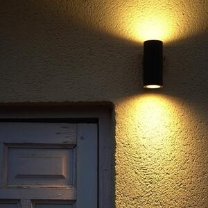 Smeđa zidna svjetiljka SULION Rega, visina 15,4 cm