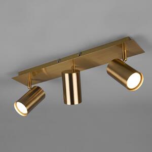 Trio Lighting Stropni reflektor Marley, starinski mesing, 3 žarulje, prigušiva, Bronca / stari mesing, Dnevni boravak/blagovaonica, Metal