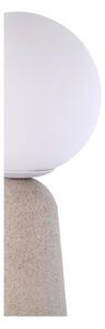 Siva stolna lampa SULION Creta, visina 29,5 cm