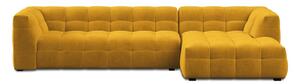 Žuta baršunasta kutna garnitura Windsor & Co Sofas Vesta, desni kut