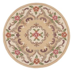 Bež vuneni tepih Flair Rugs Aubusson, ⌀ 120 cm