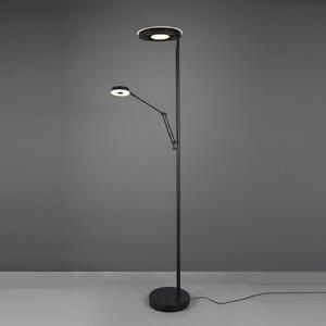 Trio Lighting Barrie LED stropna svjetiljka sa svjetlom za čitanje, mat crna, prigušiva, Crno, Dnevni boravak/blagovaonica, Metal, Svjetlo za čitanje