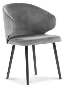Siva blagovaonska stolica s baršunastom presvlakom Windsor & Co Sofas Nemesis