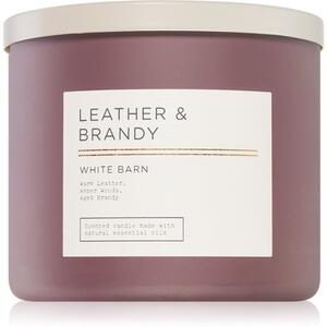 Bath & Body Works Leather & Brandy mirisna svijeća 411 g