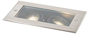 Moderni podni reflektor od čelika 2 svjetla podesiv IP65 - Oneon