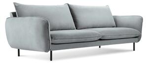 Svijetlosiva baršunasta sofa Cosmopolitan Design Vienna, 200 cm