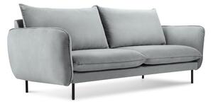 Svijetlosiva baršunasta sofa Cosmopolitan Design Vienna, 160 cm