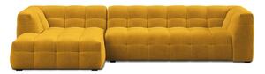 Žuta baršunasta kutna garnitura Windsor & Co Sofas Vesta, lijevi kut