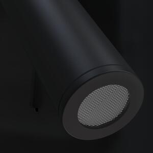 Crna zidna svjetiljka SULION Milu, dužina 13 cm
