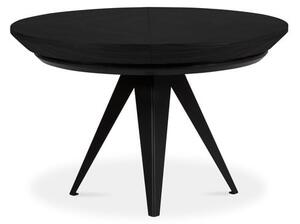 Crni stol na razvlačenje od hrastovog drveta Windsor & Co Sofas Magnus, ø 120 cm