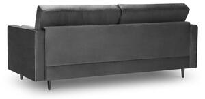 Tamnosiva baršunasta sofa Milo Casa Santo, 219 cm