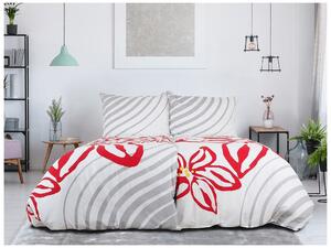 Pamučna posteljina FLOERIC svijetlosiva Dimenzije posteljine: 70 x 90 cm | 140 x 200 cm