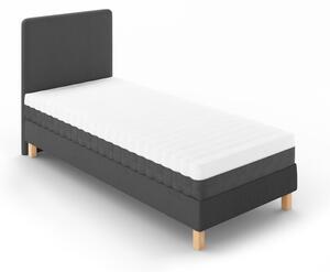 Tamno sivi krevet za jednu osobu Mazzini Beds Lotus, 90 x 200 cm