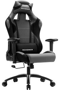 Gaming stolica SONGMICS, uredska ergonomska stolica s visokim naslonom i podesivim lumbalnim dijelom