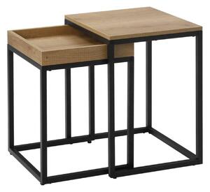Stolić za kavu, set od 2 komada, dva stola za slaganje, noćni ormarić, 45 x 40 x 55 cm/40 x 38 x 51 cm