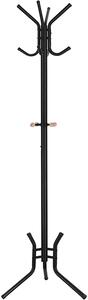 Samostojeća vješalica, Elegantna metalna vješalica za kapute 176 cm crna | SONGMICS