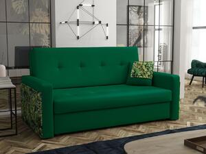 Zondo.hr Sofa na razvlačenje Clovea Mel III (tamnozelena + uzorak jungle) (s prostorom za odlaganje). 1105503