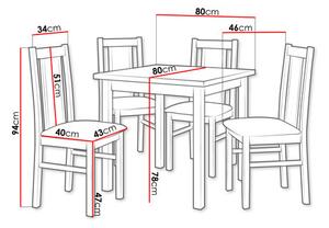 Zondo.hr Blagovaonski set (za 4 osobe) Arnold AL27 (sonoma + sivo-crna). 1121740