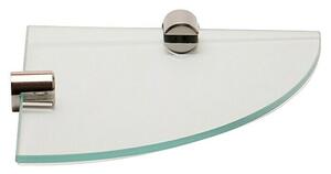 Staklena polica za kupaonicu Inox (17 x 17 cm, Plemeniti čelik)