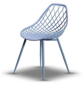 Stolica CHICO Svjetlo plava - moderna, s otvorima, za kuhinju / vrt / kafić