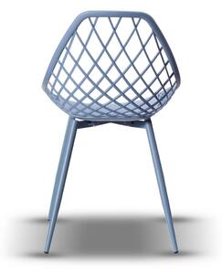 Stolica CHICO Svjetlo plava - moderna, s otvorima, za kuhinju / vrt / kafić