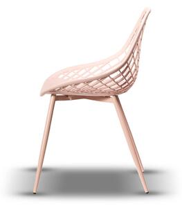 Stolica CHICO Ružičasta - moderna, s otvorima, za kuhinju / vrt / kafić