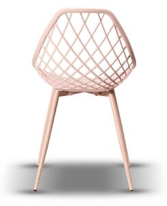 Stolica CHICO Ružičasta - moderna, s otvorima, za kuhinju / vrt / kafić
