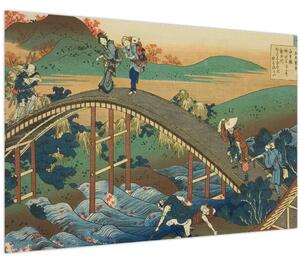 Slika - Katsushika Hokusai, Ariwara no Narihirafrom the series One Hundred, Poems Explained by the Nurse (Hyakunin isshu uba ga etoki), reprodukcije (90x60 cm)