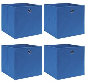 VidaXL Kutije za pohranu 4 kom plave 32 x 32 x 32 cm od tkanine