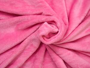 Ružičasta deka od mikropliša VIOLET, 200x230 cm