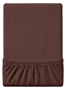 Jersey plahta EXCLUSIVE tamno smeđa 90 x 200 cm