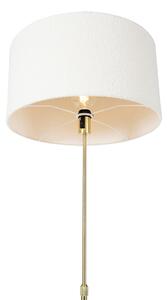Podna svjetiljka podesiva zlatna sa bucle sjenilom bijela 50 cm - Parte