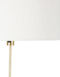 Podna svjetiljka podesiva zlatna sa bucle sjenilom bijela 50 cm - Parte