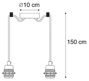 Moderna viseća svjetiljka zlatna - Cava 2