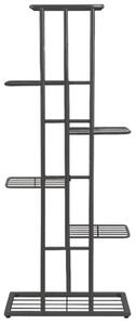 Ruhhy stalak za cvijeće 6 razina – metalni loft stalak za biljke, crni 106 cm