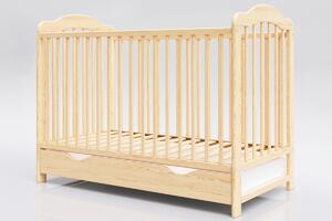 Dječji krevetić Alek s odvojivim letvicama - prirodan krevet bez prostora za skladištenje