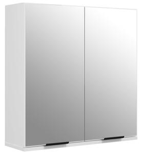 VidaXL Kupaonski ormarić s ogledalom visoki sjaj bijeli 64x20x67 cm