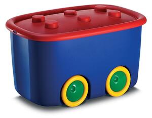 Plava plastična dječja kutija za pohranu 58x39x32 cm Funny Box – KIS