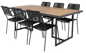Set stola i stolica Dallas 2904Metal, Drvo, Uže