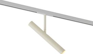 Moderni reflektor bež s bijelim za sustav tračnica 1-fazni - Slimline Avery