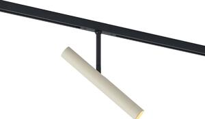 Moderni reflektor bež s crnom bojom za 1-fazni sustav tračnica - Slimline Avery