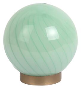Svijetlo zelena stolna lampa sa staklenim sjenilom (visina 17 cm) Summer Globe – Leitmotiv