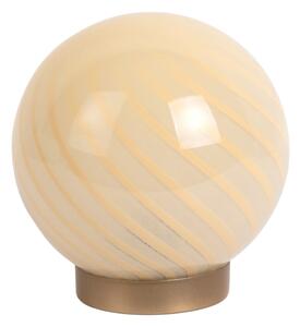 Svijetlo žuta stolna lampa sa staklenim sjenilom (visina 17 cm) Summer Globe – Leitmotiv