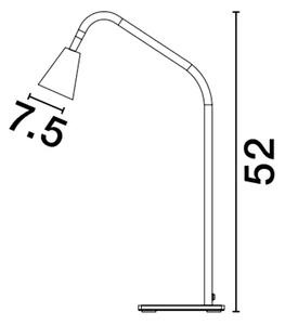 GEKO STOLNA LAMPA GU10 IP20/CRNA & ZLATNA NL9010222