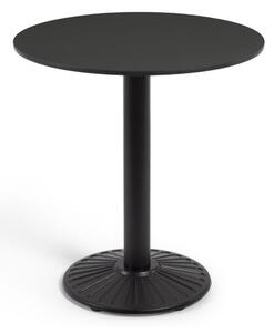 Crni vrtni blagovaonski stol Kave Home Tiaret, ø 68 cm