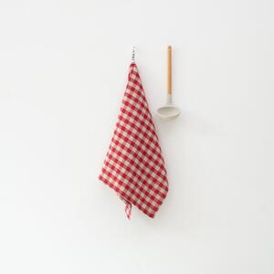 Lanena kuhinjska krpa 45x65 cm Red Gingham – Linen Tales